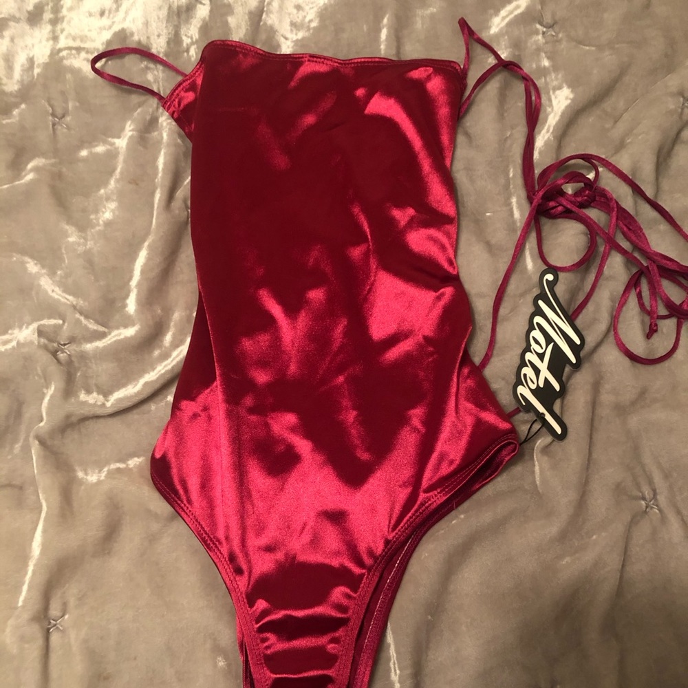 MOTELROCKS KOZA BODICE - MAGENTA